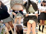 【2人SET】透けPもろ出し制服ギャル＋めくられP丸見え清楚制服女子＝鬼畜スカートめくりSPセット