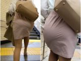 《人気作品の再編集》 No.781【春色カラーの女子大生のミニタイトスカートから透けるPライン】