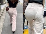 《太ももまで？？？》 No.1010【Part3・パンティーが丸分かりになってしまう着衣尻】