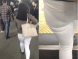 デカ尻白ピタパンツOLさん3態