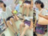 美少女の靴試着中の無防備Pチラをじっくり盗撮動画
