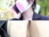 【休憩中のOL】パンツ見えてますよ！？谷間も…【街撮り】