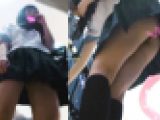 《希少レベルC》制服女子を前後から丸見えパンチラ盗撮4♡