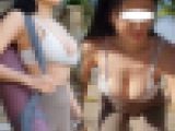 高画質 あのジョギング爆乳さんが今度は外で！