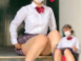 【クール系美少女パンチラ】赤チェミニ〇撮