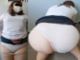 【ワンコイン人妻パンチラ】朝から晩まで汗水たらして大判焼きを焼くパートおばさん