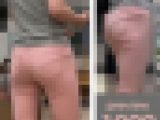 【1099】これってドユコト？パンティーラインにも程がある！ピチピチピンクスキニーパンツ女子
