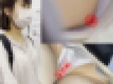【物件チラ】来春から新社会人(20)の薄ピンクな乳首と下から見る白いパンティ