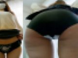 【ワンコイン人妻パンチラ】風のイタズラで重要な書類を撒き散らしてしまったＰＴＡ役員おばさん