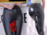 プレミア4K　皮レギンス超絶美人！②めちゃエロボディです