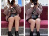 三角パンチラ　脚フェチ422 S級美人お姉さんの対面エロ過ぎる生足美脚