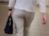 出勤中のパンツスタイルな美人OLさん！肉付きが抜ける！405