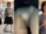 4K bomb514 地味コーデの黒髪ショートボブOLさん、中身も地味だが意外とエロい　階段めくり