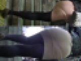 【再販】パン線透けタイツ爆尻女子大生