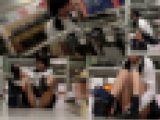 前代未聞の盗撮バレ！女子学生大胆開脚パンチラ動画