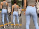 2K　ムチ尻お姉さんのスキニージーンズ１