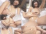☆Cモデル　るみちゃんシリーズ②　ローション自分ぬり　マイクロビキニ（白）　きわどい水着で撫で回し