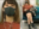肩を露出したファッションで堂々と座る気が強そうな美人女子大生（其の五）