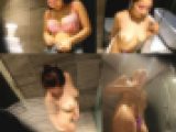 水風船みたいなプルンプルンおっぱいのお姉さん カメラに見せつけるかのように脚をおっ広げておまんこを洗う恥ずかしすぎるシーンを盗撮
