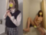 ホテルのシャワーでこっそりオナニーしちゃうJ〇3