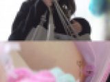 [ワクチン接種]仕事帰りの営業レディ(23)の丸コリ乳首を接写[胸チラ]