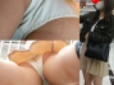【4K】直下 ド接写 使い込んだパンツがまるみえな同僚盗撮