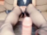 黒タイツ足で…❤️(2分9秒)