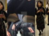 4K bomb709 黒髪ボブのロンスカJD　しまぱん　エスカめくり