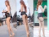 【半ケツ状態のショートパンツを履いているお姉さんを盗撮！！】