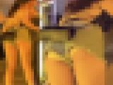 高画質 夜の街 短パンから白パンがはみ出して