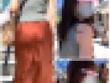 【好評再販SALE】サテン生地でお尻のシルエットがはっきり映って下着の感じも最高にエロい感じで出ている変態主婦の尻【94】
