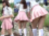 【高画質】Vol3 下尻が何度も丸見え！バランス崩して！