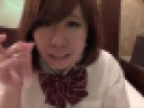 【素人】肉付きの良い制服素人娘のご奉仕を堪能してセックス