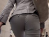 おかず804（プレミアムに匹敵するパンツスーツな肉尻OL様！）
