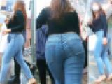 No.798どエロイ肉厚巨尻が今にもデニムからはち切れそうなお姉さんに密着取材