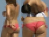【フルHD】海水浴場の爆乳巨乳の爆尻さん