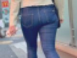 スタイル抜群エロ美巨尻の誘惑！パッツンデニムで自慢のデカ尻を妖しくムニュらせて男を誘惑！ 下品なスキニーデニム お姉さん編