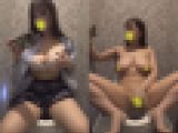 デパートのトイレでこっそりオナニーしちゃうJK102