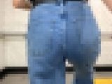 【好評再販SALE】デニムOLモデルのお姉さんが階段をセクシーが上がっていくスレンダー美人の歩行。【1】