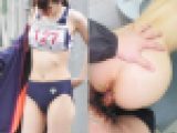 陸上女子痴漢④　女子200mハードル関東地区予選会出場＜競技場トイレで生挿れブッかけチカン＞