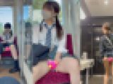 女子校生盗撮日記27 　続・青チェックツインテ童顔女子校生を電車とトイレ内で盗撮【※撮影バレ】