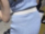 《４K・高画質》「みんなの視線を浴びまくるリブニットワンピース姿」