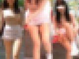 高画質 激カワ巨乳さんの対面パンチラ