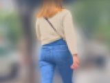 スタイル抜群エロボディの美巨尻！エロケツの張りとムニュ感をパッツンデニムで見せつけて男を誘惑！ 下品なスキニーデニム お姉さん編
