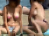 【フルHD】海水浴場で突然ブラを外して！３３ ロケット巨乳