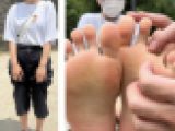 23.5cm 清楚系美女激弱足裏くすぐり！3分4秒