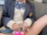 女子学生盗撮日記75　青チェックうさぎ顔の激カワミニスカJ系を電車内で盗撮【※30分超撮影】