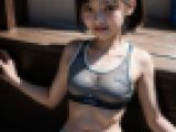 童顔美女 スポーツブラ・パンツ(46枚) / AIグラビア