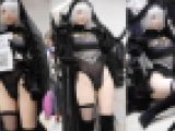 【フェチ動画】みんなが撮りたかった！夏コ●ケで見つけた白肌の超絶美女レイヤーのハイレグ2B（NieR:Automata）