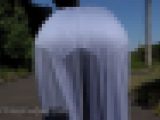 若いママのお尻の形がハッキリと分かる透けパンツ　f830